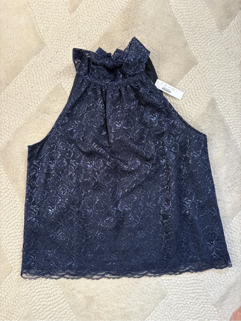J. Crew Women’s Navy Lace Halter Top